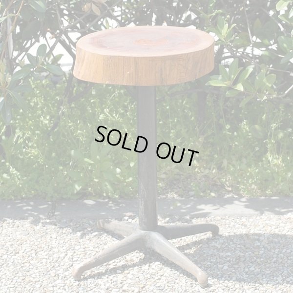 画像2: 回転椅子　スツール　木×アイアン　カスタムメイド