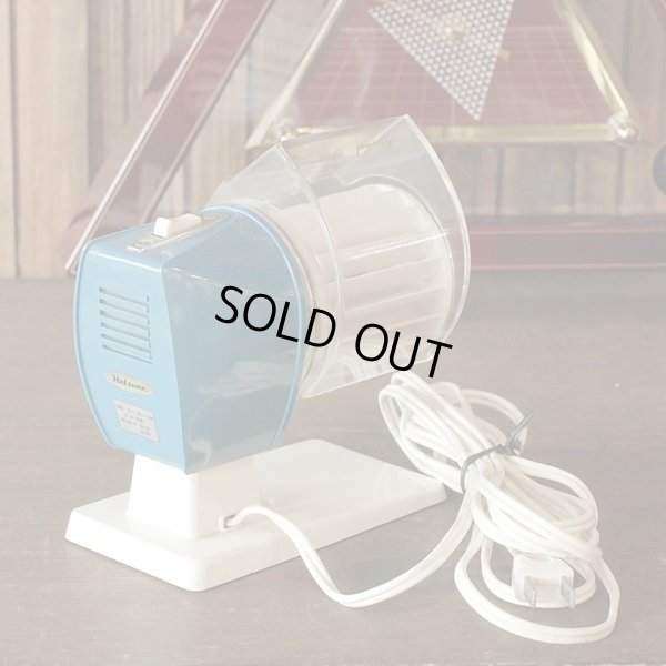 画像3: ハツネ　パーソナルファン　レトロ　卓上扇風機　ブルー　ユーズド品（ン1318）