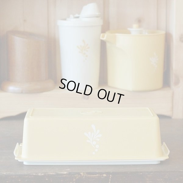 画像2: タッパーウェア　バターケース　イエロー柄付　未使用品　（ツ1330）