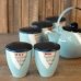 画像1: SEYEI　セーエー陶器　土瓶（急須）＆蓋付き湯呑み　5客揃え　箱付き　未使用品（お1500） (1)