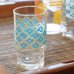 画像1: 佐々木硝子　ササキグラス　タンブラー/グラス　ラブリー10　ブルー小紋柄　未使用品（ん1521） (1)