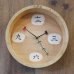 画像2: 木桶時計　掛け時計/ウォールクロック　金魚　カスタムメイド（BB1612） (2)