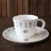 画像2: レトロ　コーヒーカップ＆ソーサー　エレガント　幾何学模様×金彩　未使用品（さ1984） (2)