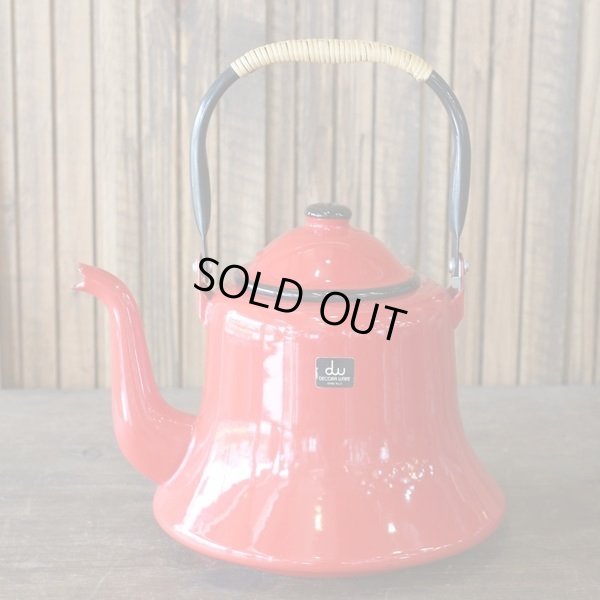 画像2: ｄｗデコラウェア　ホーローベルケトル　赤　未使用品（ふ2046）