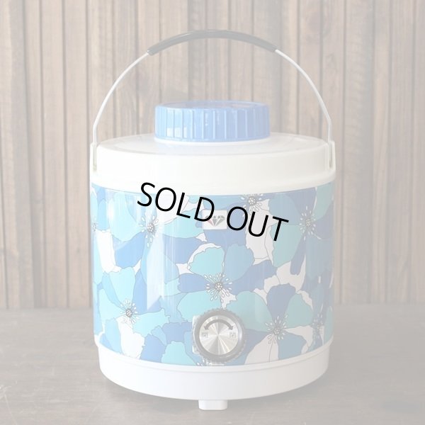 画像2: ダイヤ魔法瓶　DIA　ドリンクジャー/バキュームボトル　ジャンボ　青い花柄　未使用品