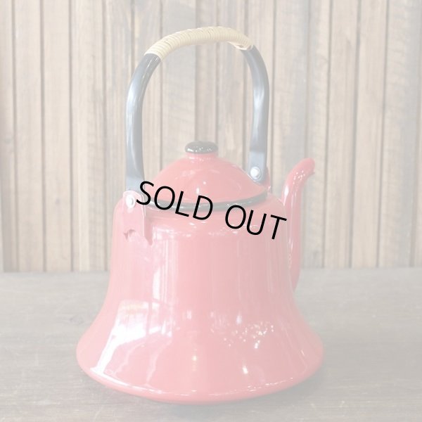 画像4: ｄｗデコラウェア　ホーローベルケトル　赤　未使用品（ふ2046）