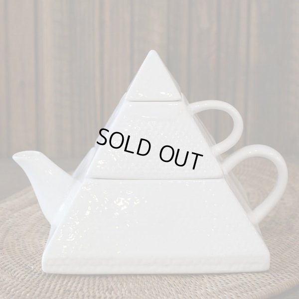 画像2: ピラミッド型　ティーポット＆ティーカップセット　未使用品