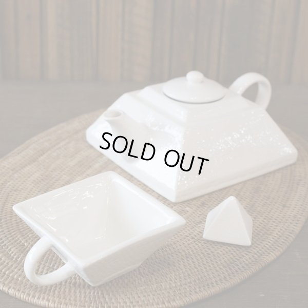 画像4: ピラミッド型　ティーポット＆ティーカップセット　未使用品