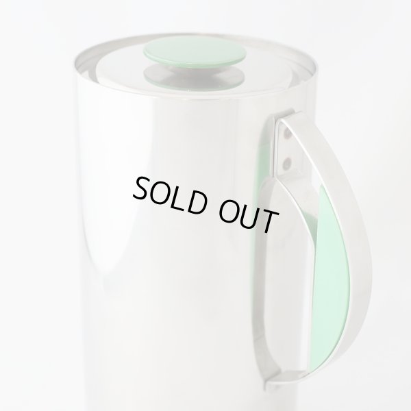 画像4: レトロ　ステンレス製　ウォーターピッチャー　グリーン　未使用品（ｈ1640）