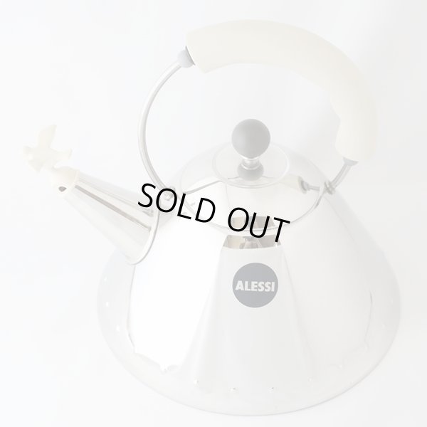 画像2: イタリア　アレッシィ　ステンレス　バードケトル　白　未使用品（ヌ1746）