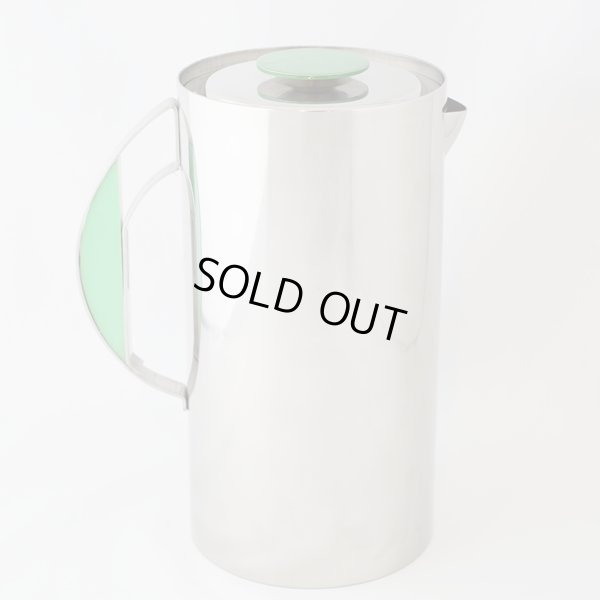 画像3: レトロ　ステンレス製　ウォーターピッチャー　グリーン　未使用品（ｈ1640）