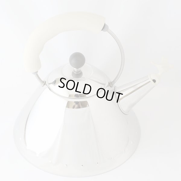 画像3: イタリア　アレッシィ　ステンレス　バードケトル　白　未使用品（ヌ1746）