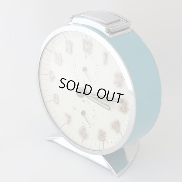 画像3: セイコー　コロナ　ゼンマイ式目覚まし時計　ブルー　ユーズド品