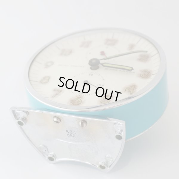 画像5: セイコー　コロナ　ゼンマイ式目覚まし時計　ブルー　ユーズド品