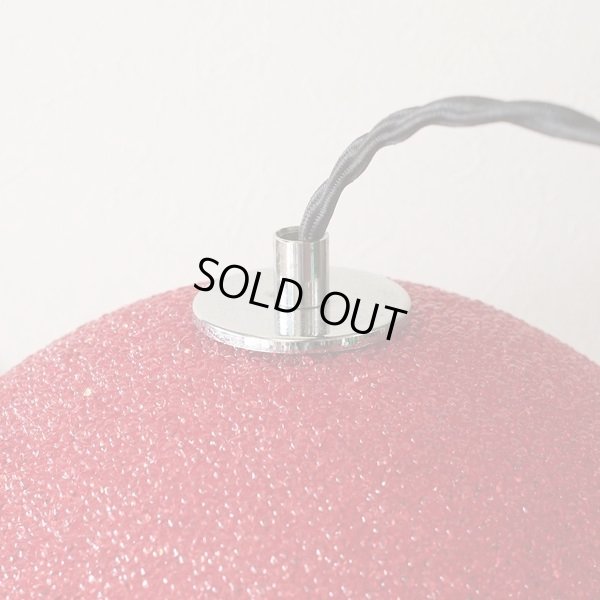 画像5: レトロ　ドーム型　ペンダントライト/吊り下げ照明　レッドゼリー　ユーズド品