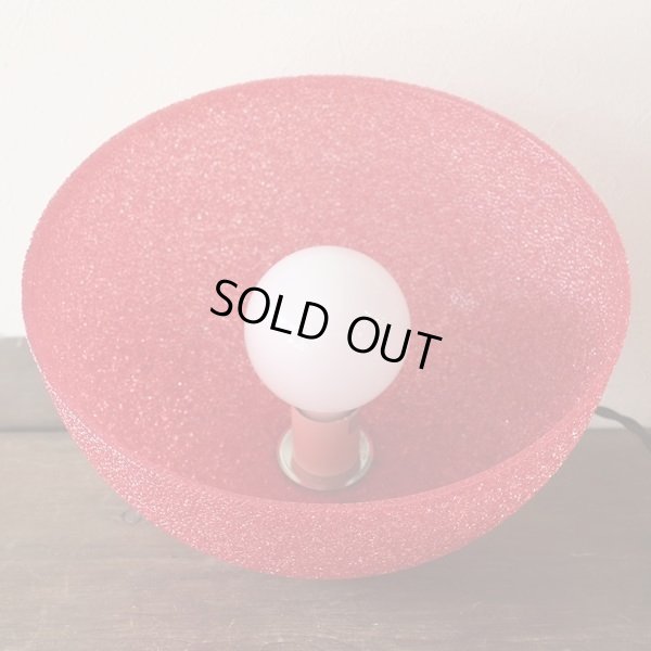 画像4: レトロ　ドーム型　ペンダントライト/吊り下げ照明　レッドゼリー　ユーズド品