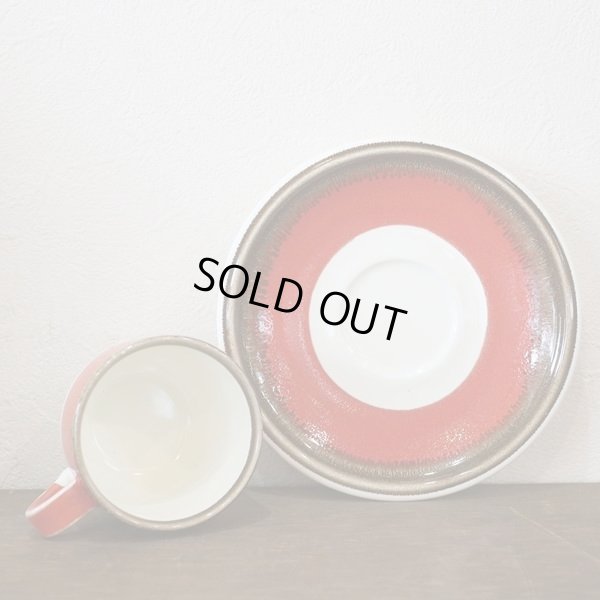 画像4: ミカサ　コーヒーーカップ＆ソーサー　H3002　赤　未使用品