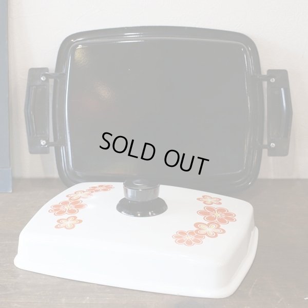 画像4: ワカバト　レトロ花柄　ホーローロースター　未使用品