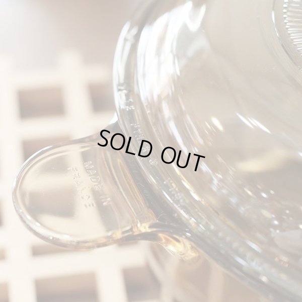 画像6: フランス　VISION　パイレックス　ガラス両手鍋/キャセロール　アンバー　未使用品（ひ2137店）