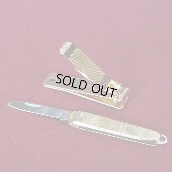 画像3: 貝印　kaicut　爪切り＆ポケットナイフセット　ケース付　未使用品（ホ2150）