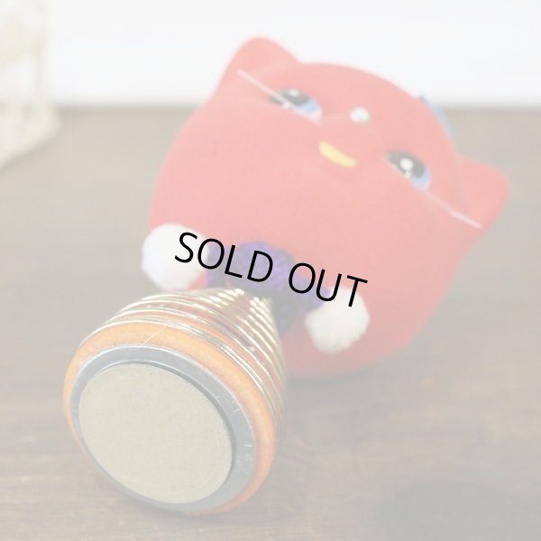 画像6: レトロ　首振り人形　赤い猫　未使用品