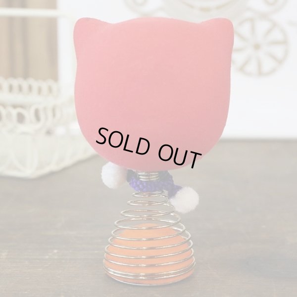 画像4: レトロ　首振り人形　赤い猫　未使用品