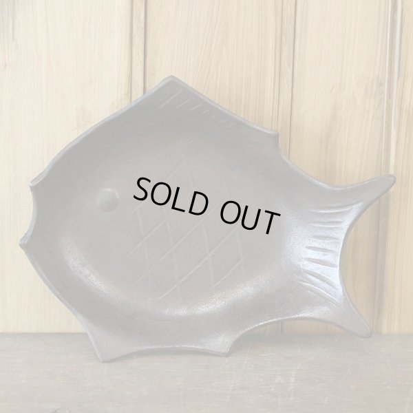 画像4: 南部鐵器　第一工業所　魚型フライパン/平鍋　ハンドル付　未使用品　木箱付