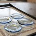 画像1: カガミクリスタル　シェル型　ガラス　小皿　ブルー　4枚セット　未使用品（ノ2201） (1)