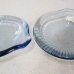 画像6: カガミクリスタル　シェル型　ガラス　小皿　ブルー　4枚セット　未使用品（ノ2201）