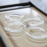 カガミクリスタル　シェル型　ガラス　小皿　クリア　4枚セット　未使用品（ノ2203）
