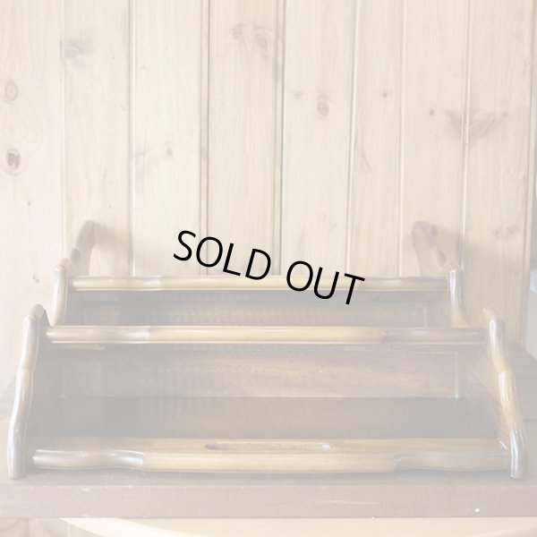 画像5: カリモク　木製マガジンラック　2段　ユーズド品