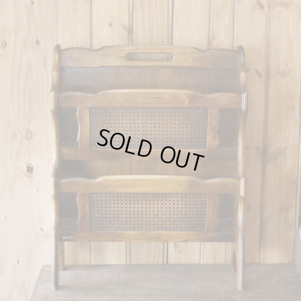 画像2: カリモク　木製マガジンラック　2段　ユーズド品