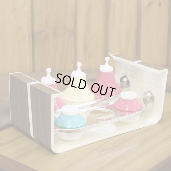 画像3: ナショナル　くらしの泉会　調味料入れ5点セット/カスターセット　ユーズド品