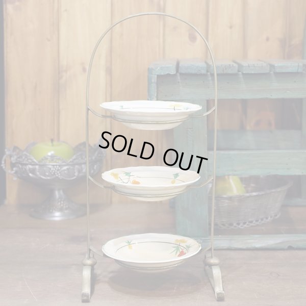 画像2: アンティーク　イギリス　Royal Venton Ware & シェフィールド　ケーキ・フルーツスタンド＆ボウル3枚セット　ユーズド品