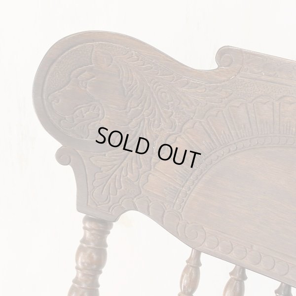 画像5: ロッキングチェアー　狼の木彫　ユーズド品