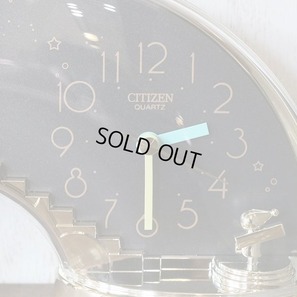 画像7: シチズン　クオーツ　リズム時計　置き時計　イメージゲート　金色（黒メタリック色）　未使用品　箱付き（わ2262）