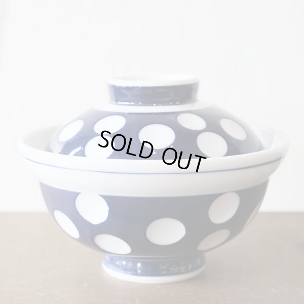 画像2: レトロ　水玉蓋付き丼　未使用品