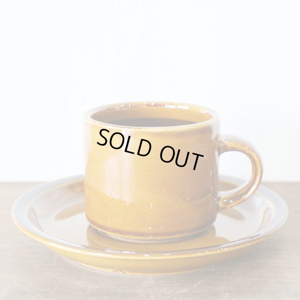 画像2: ソネチャイナ　アポロストーン　カップ＆ソーサー　ブラウンライン　未使用品