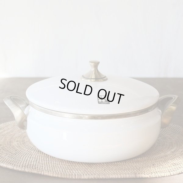 画像2: F.C.Lオリジナル　ホーロー両手鍋　白　未使用品（ふ2356）