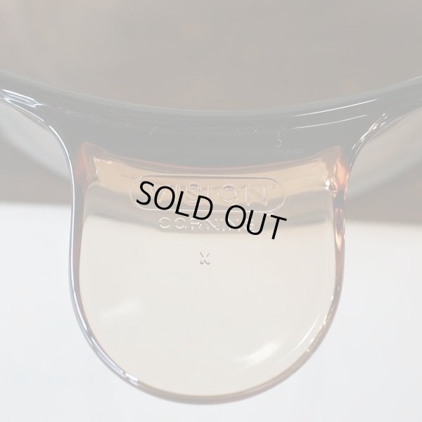 画像6: フランス　VISION　コーニング　ガラス両手鍋　アンバー　蓋ライン有　未使用品（ひ2418）