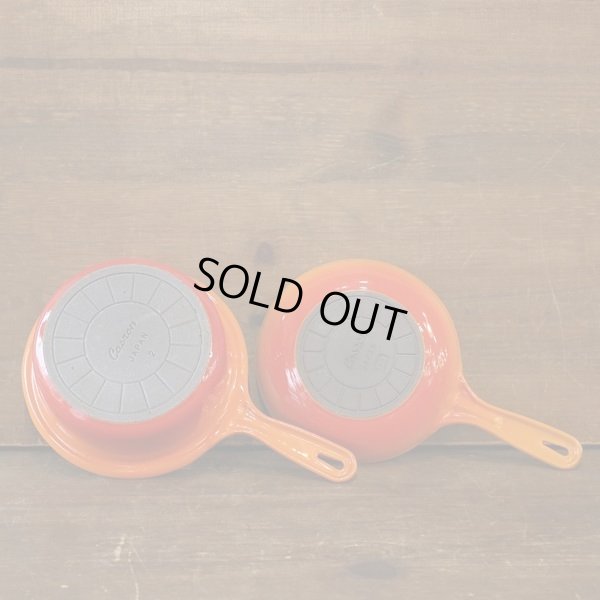 画像5: Casron　鋳物ホーロー　片手鍋セット　オレンジ　未使用品