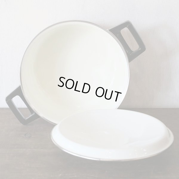 画像3: クインルビー　ホーロー両手鍋　オレンジ　未使用品（さ2437）