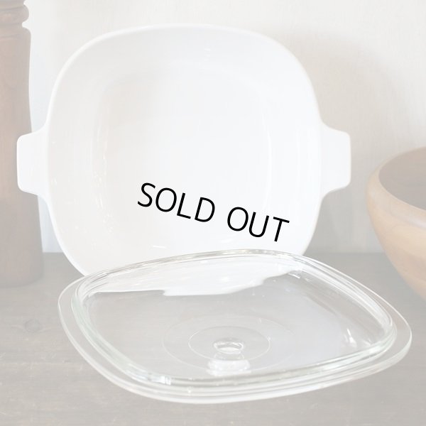 画像4: U.S.A.コーニング　角形両手鍋　コーンフラワー　未使用品（P2446）