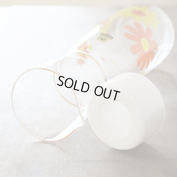 画像4: BYRON　クールポット/ガラスポット　レトロ花柄　デイジー　未使用品（C上2536）