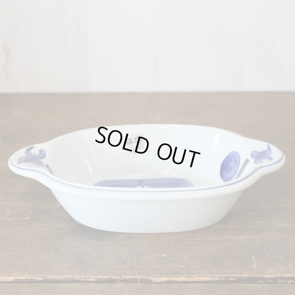 画像2: 栄木正敏デザイン　グラタン皿　深皿　ブルー　未使用品（ト2607）