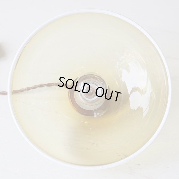 画像4: ガラス　ペンダントライト　吊り下げ照明　アンバー　ホワイトライン　カスタムメイド