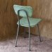 画像4: レトロ　アイアンチェアー/椅子　ビニール貼り　グリーン　唐草模様　ユーズド品