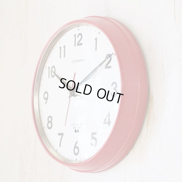 画像3: シチズン　SYNCLOCK　レトロ掛け時計　ウォールクロック　赤丸　カスタムメイド（ム2724）