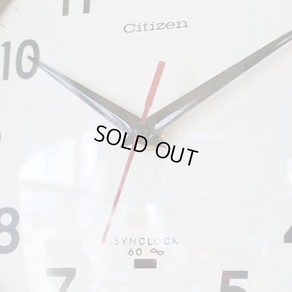 画像2: シチズン　SYNCLOCK　レトロ掛け時計　ウォールクロック　赤丸　カスタムメイド（ム2724）