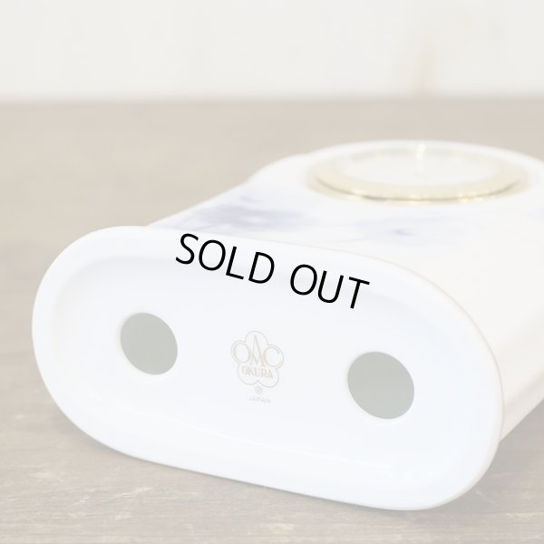 画像6: 大倉陶園　置き時計　青いコスモス　ユーズド美品